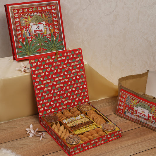 Royal Bhaji Box - Red